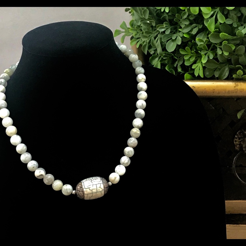 Moonstone Glow ~ Beaded Necklace